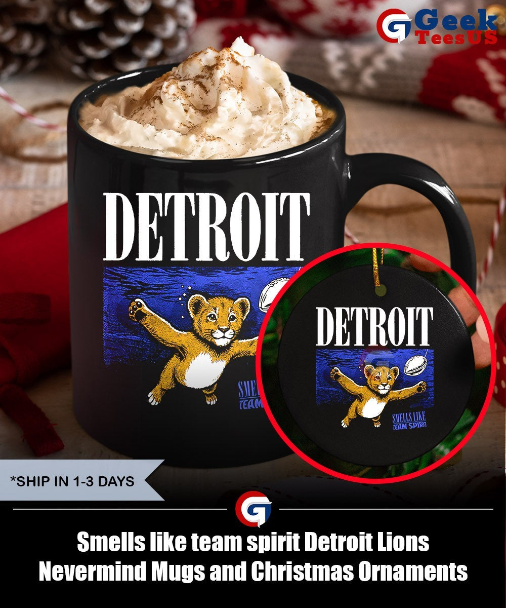 Smells like team spirit Detroit Lions Nevermind shirt