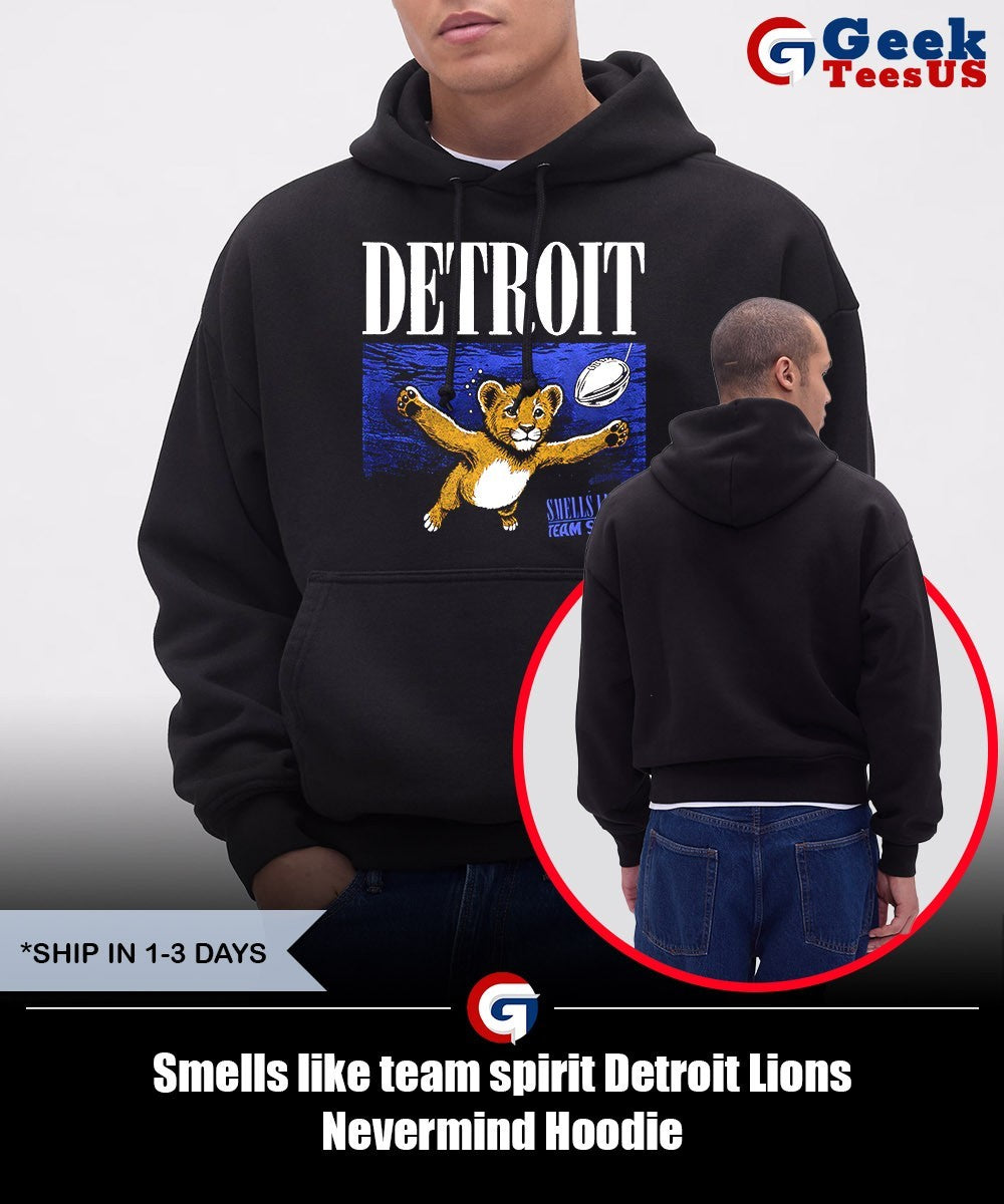 Smells like team spirit Detroit Lions Nevermind shirt