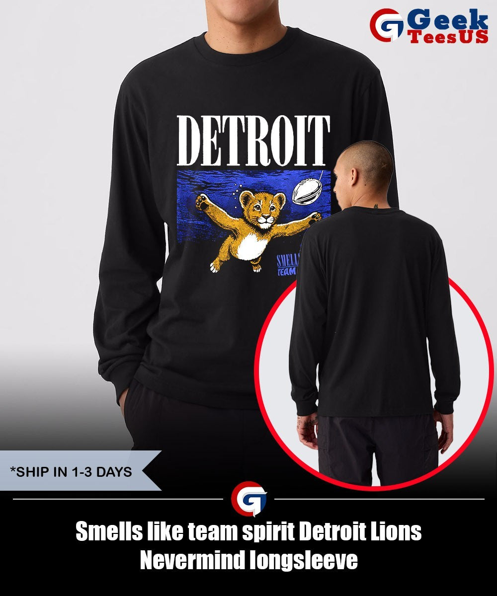 Smells like team spirit Detroit Lions Nevermind shirt