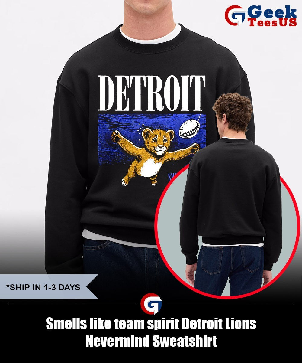 Smells like team spirit Detroit Lions Nevermind shirt