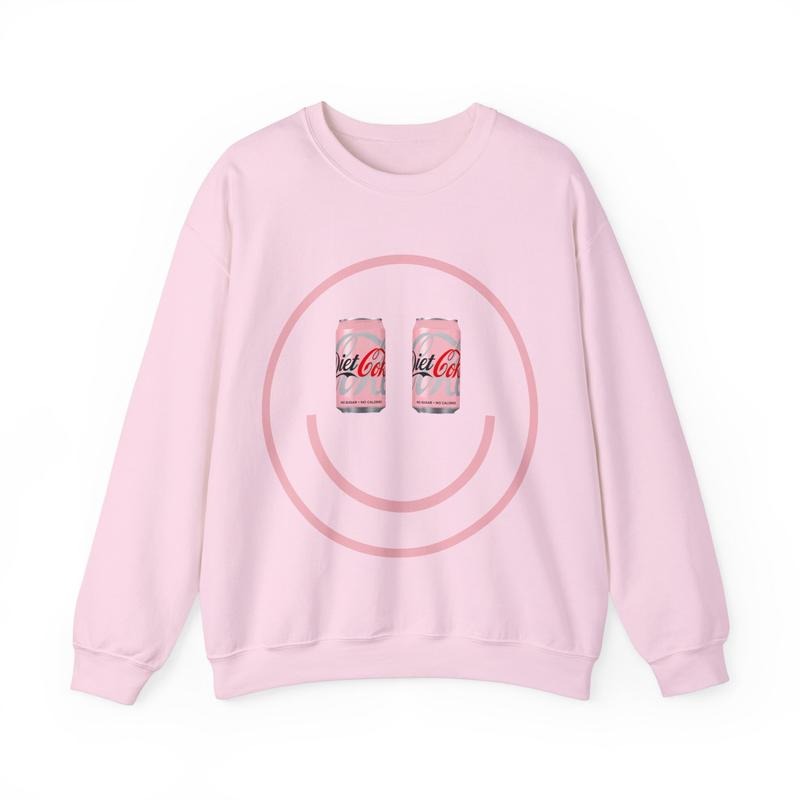 Smiley Face Diet Coke Lover Oversized Crewneck Shirt Menswear Sweatshirt Hoodie | HypeDripTees.com