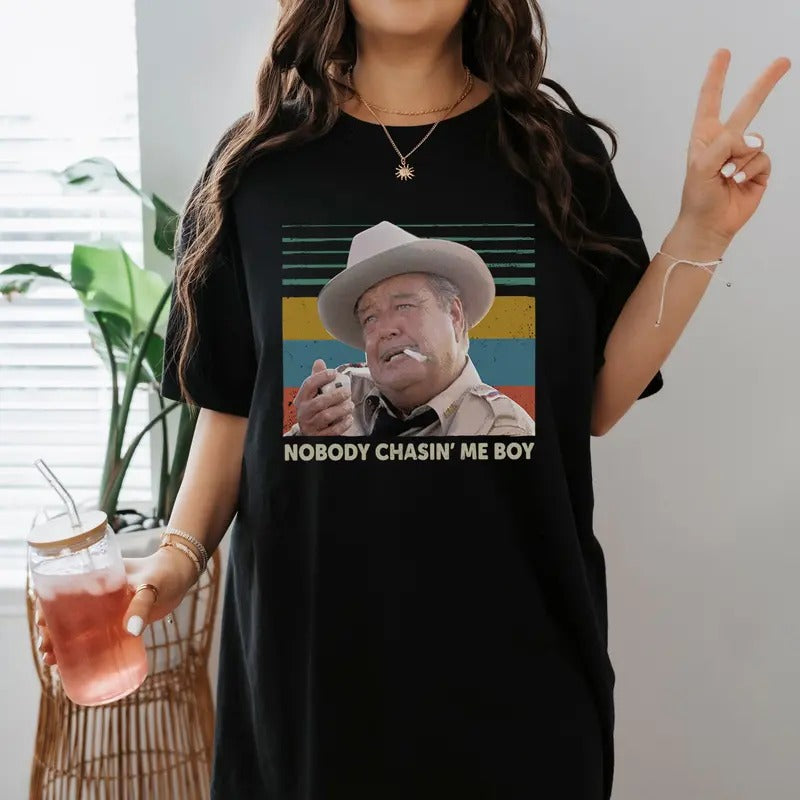 Smokey And The Bandit Shirt Vintage Nobody Chasin' Me Boy T Shirt Hoodie, Sweatshirt | HypeDripTees.com