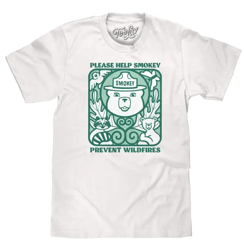 Smokey Bear Prevent Wildfires T-Shirt - White Hoodie, Sweatshirt | HypeDripTees.com