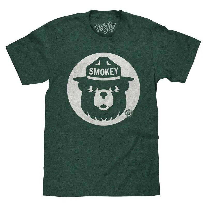 Smokey Bear Shirt Retro Mascot T-Shirt - Forest Green Hoodie, Sweatshirt | HypeDripTees.com