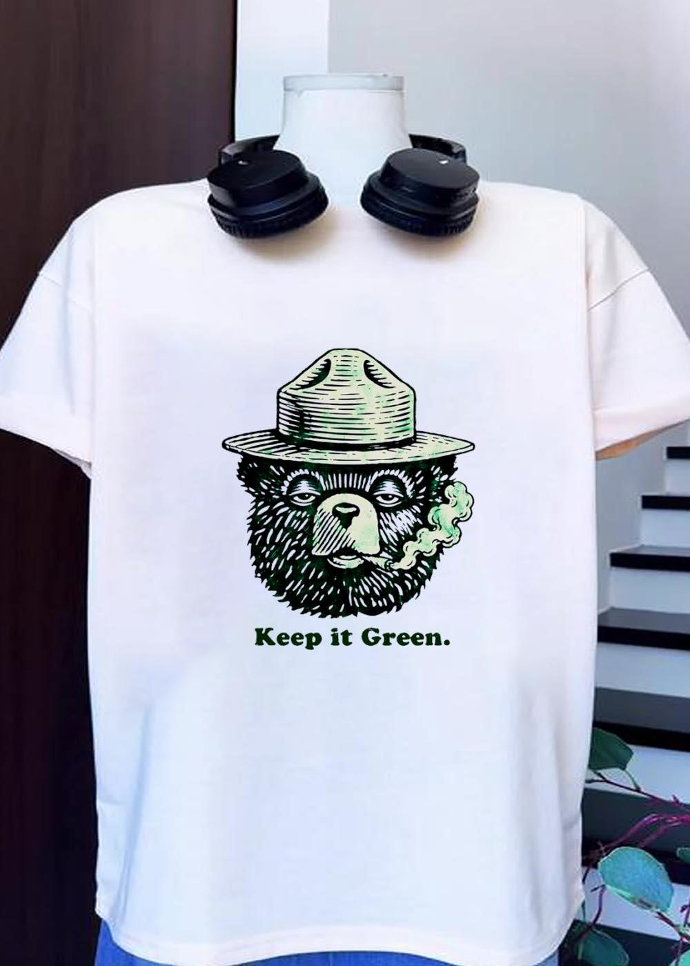Smokey Bear Smoking Keep it Green T-Shirt