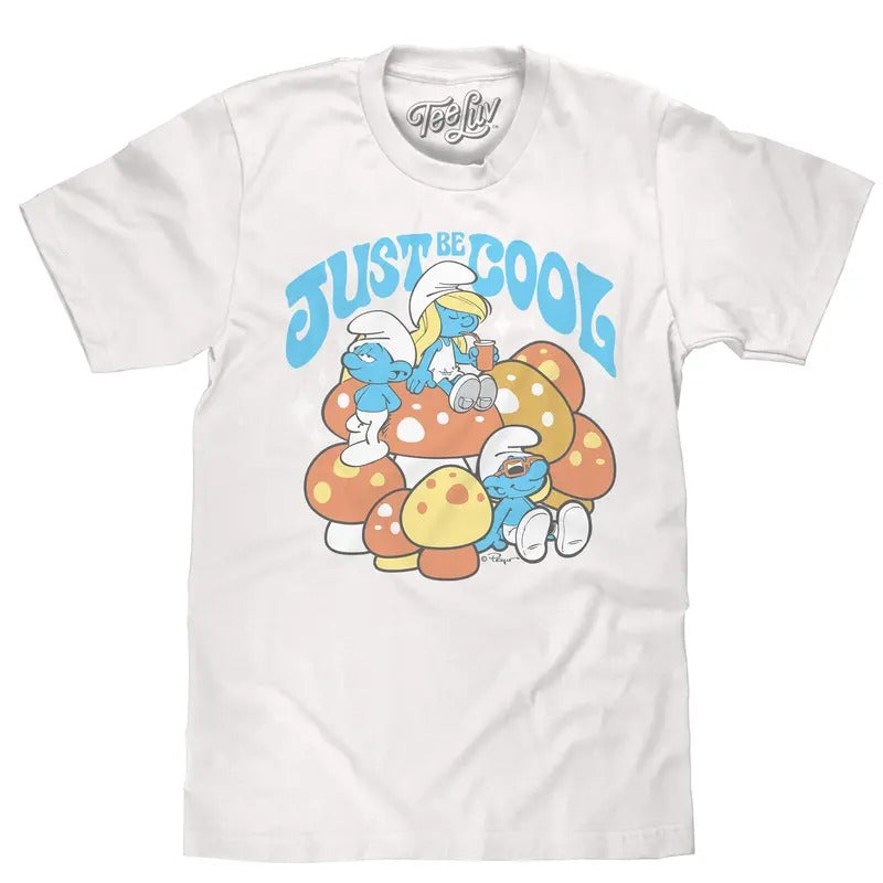 Smurfs Just Be Cool T-Shirt - White Hoodie, Sweatshirt | HypeDripTees.com