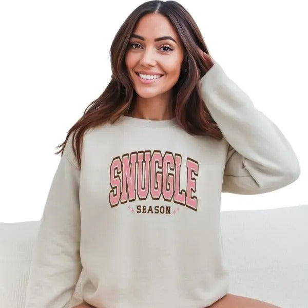 Snuggle Season Unisex Sweatshirt - Hoodie, Comfortable Crewneck Sweatshirt for Cold People, Cozy Sweatshirt for Winter,...
