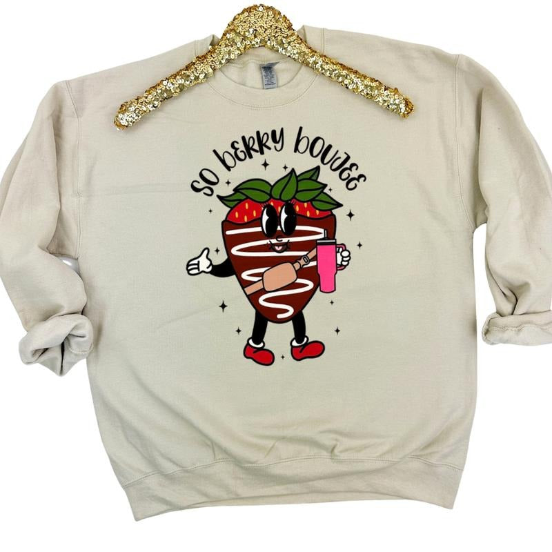 So Berry Boujee Gildan Sweatshirt -- SAND T-Shirts, Hoodie | HypeDripTees.com