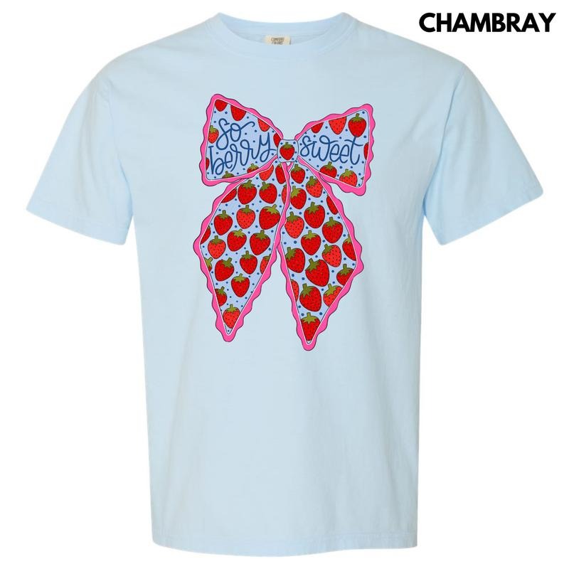So Berry Sweet Bow Comfort Colors T-Shirt 'NLB' Hoodie, Sweatshirt | HypeDripTees.com