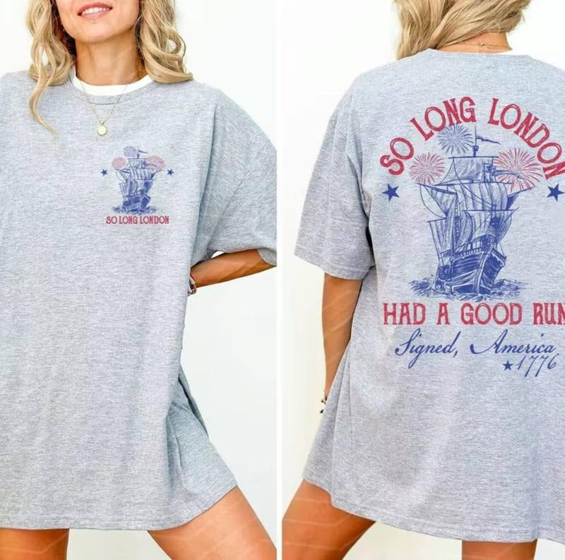 So Long London 4th of July Two Sides Shirt, Fourth Of July Shirt, July 4th Shirt Hoodie, Sweatshirt | HypeDripTees.com