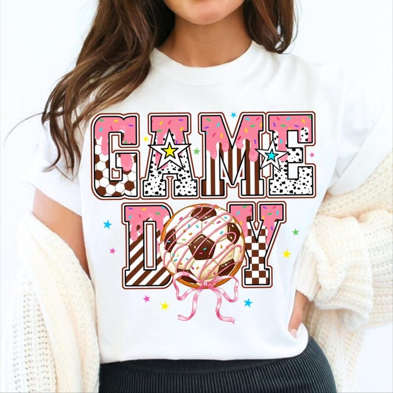 Soccer Game Day T-Shirt, Soccer Mama T-Shirt, Soc-cer Donut T-Shirt, Game Day Soccer Shirt Hoodie, Sweatshirt