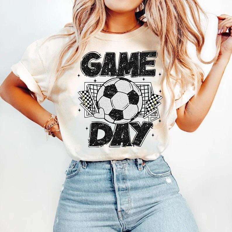 Soccer, Coquette Game Day, Soccer Mama Tshirt Hoodie, Sweatshirt | HypeDripTees.com