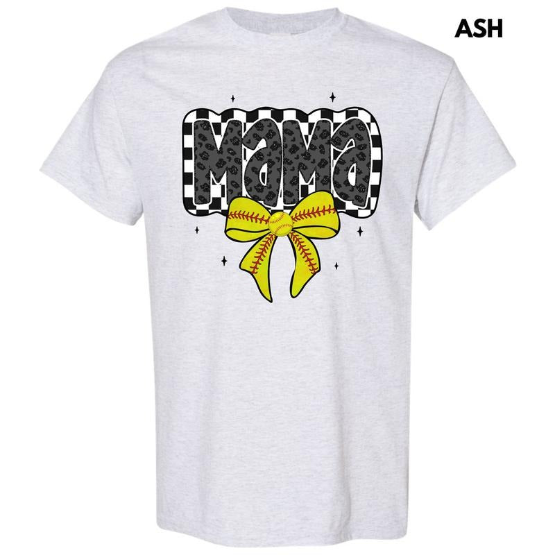 Softball Checkered Mama Gildan Short Sleeve T-Shirt 'NLB' Hoodie, Sweatshirt | HypeDripTees.com