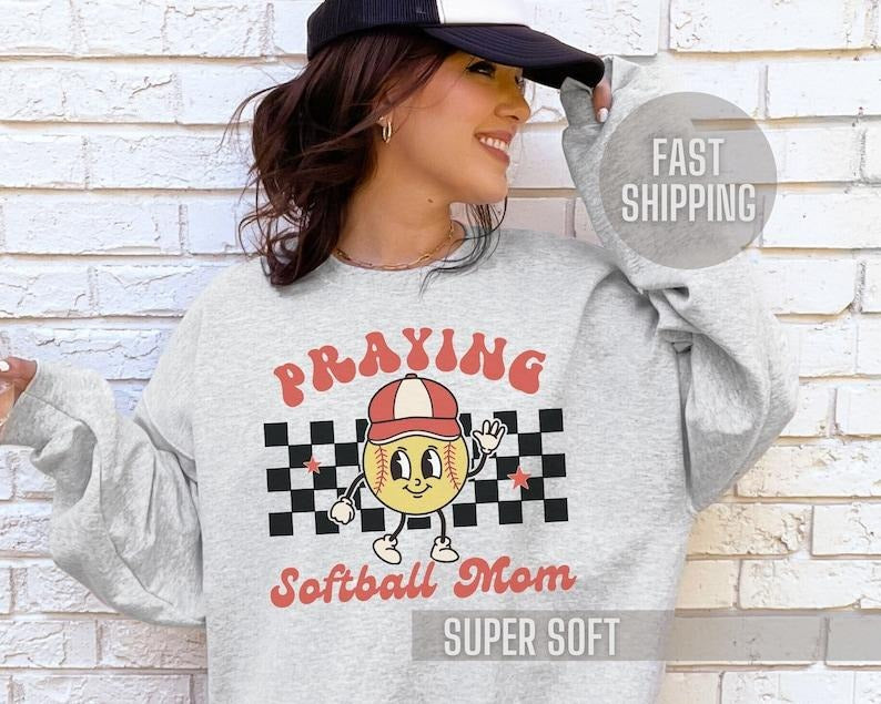 Softball Mom Sweatshirt Christian Mama Crewneck In My Softball Mama Era Long Sleeve Shirt Game Day Pullover Sport Mom Tee...
