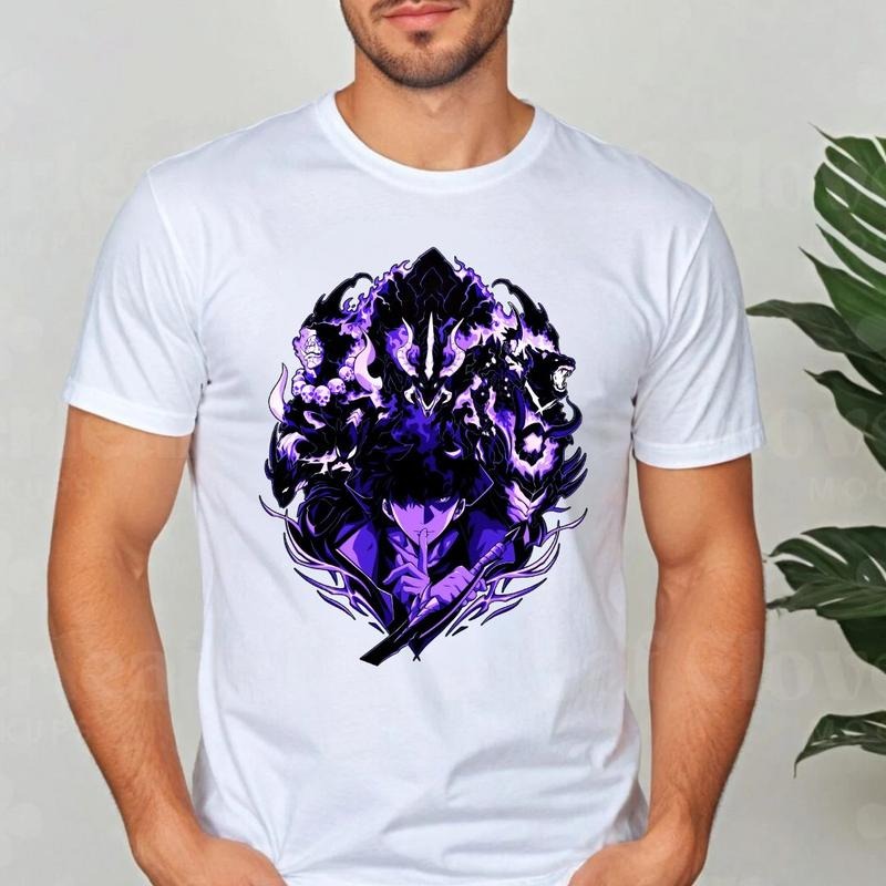 Solo Leveling Shirt, 'Arise' Graphic with Purple Demons, Bold & Powerful for Anime Fans Hoodie, Sweatshirt | HypeDripTees.com