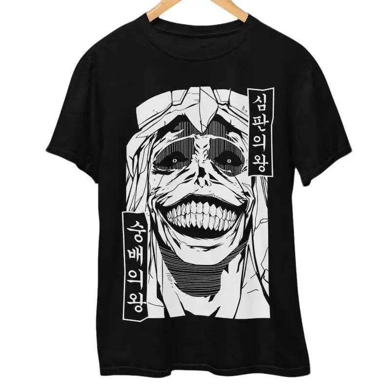 Solo Leveling T-Shirt, Anime Shirt, Statue of God, Fire Style, Graphic Anime Tee Hoodie, Sweatshirt | HypeDripTees.com
