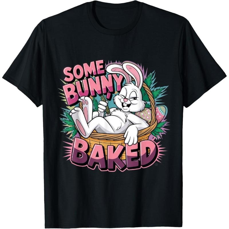 Some Bunny's Baked Easter Weed Smoking Rabbit Cannabis T-Shirt Hoodie, Sweatshirt | HypeDripTees.com