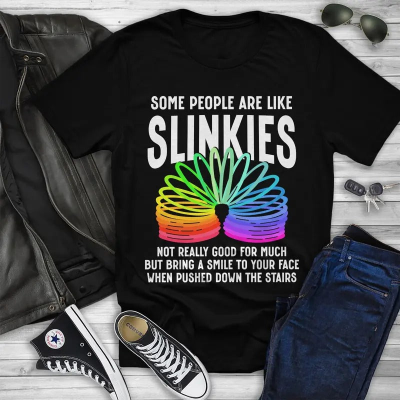 Some People Are Like Slinkies Sarcastic Saying Lover Funny T-Shirt Classic Cotton Hoodie, Sweatshirt | HypeDripTees.com