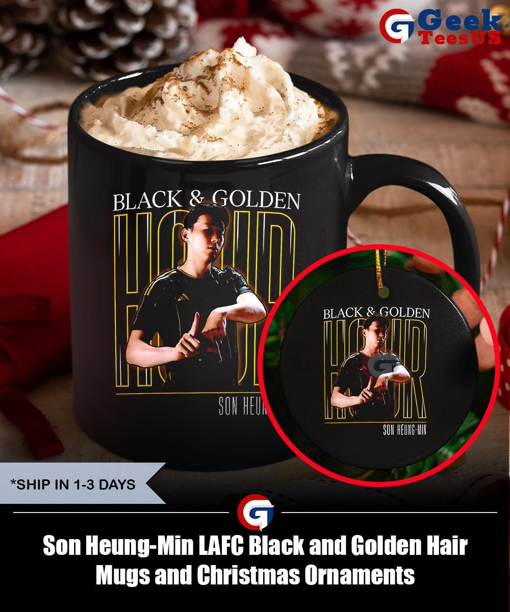 Son Heung-Min LAFC Black and Golden Hair shirt