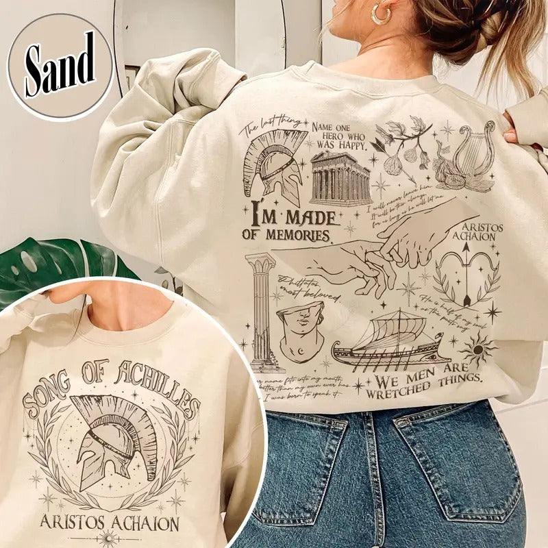 Song of Achilles Merch Sweatshirt, the Song of Achilles Shirt, Song of Achilles Shirt, Achilles and Patroclus Shirt, Name...