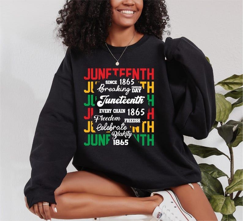 Sonia Samra Juneteenth T-shirt, Freeish Since 1865 Sweatshirt, Black American Freedom Hoodie, Breaking Every Chain Shirt,...