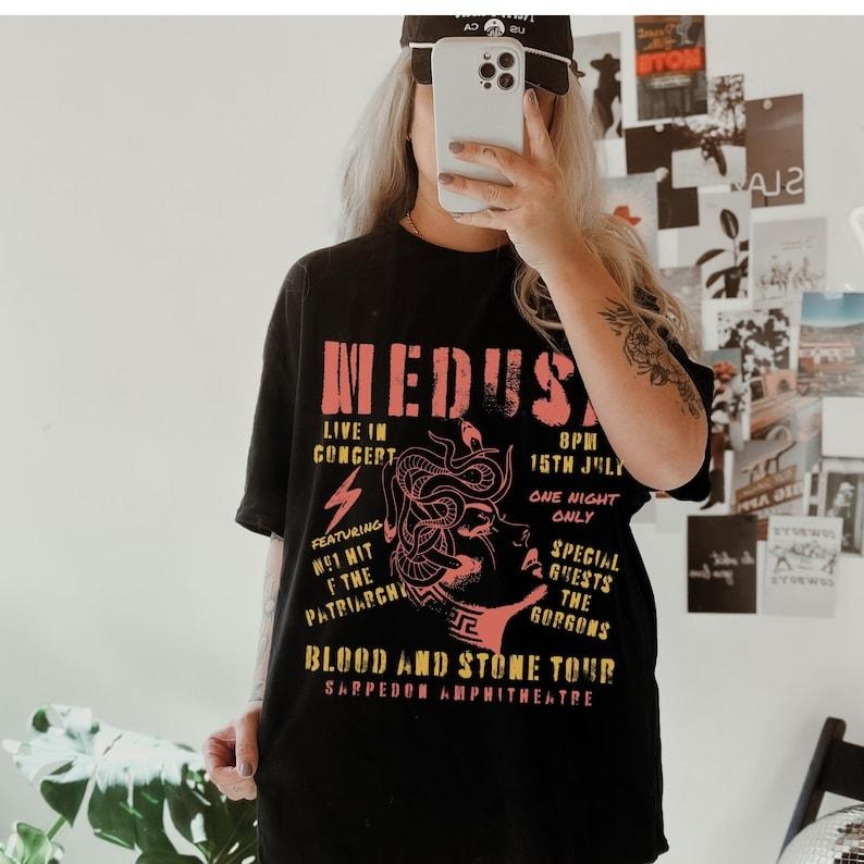Sonia Samra Medusa Vintage Band T-shirt, Fck The Patriarchy Sweatshirt, Political Merch Social Justice Hoodie, Unisex...