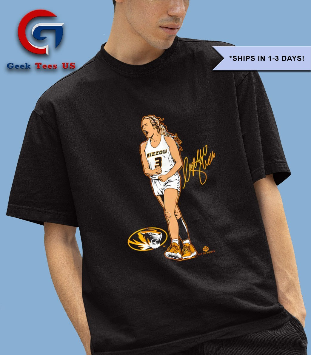 Sophie Cunningham player Missouri Tigers WNBA Superstar Pose signature T-shirt
