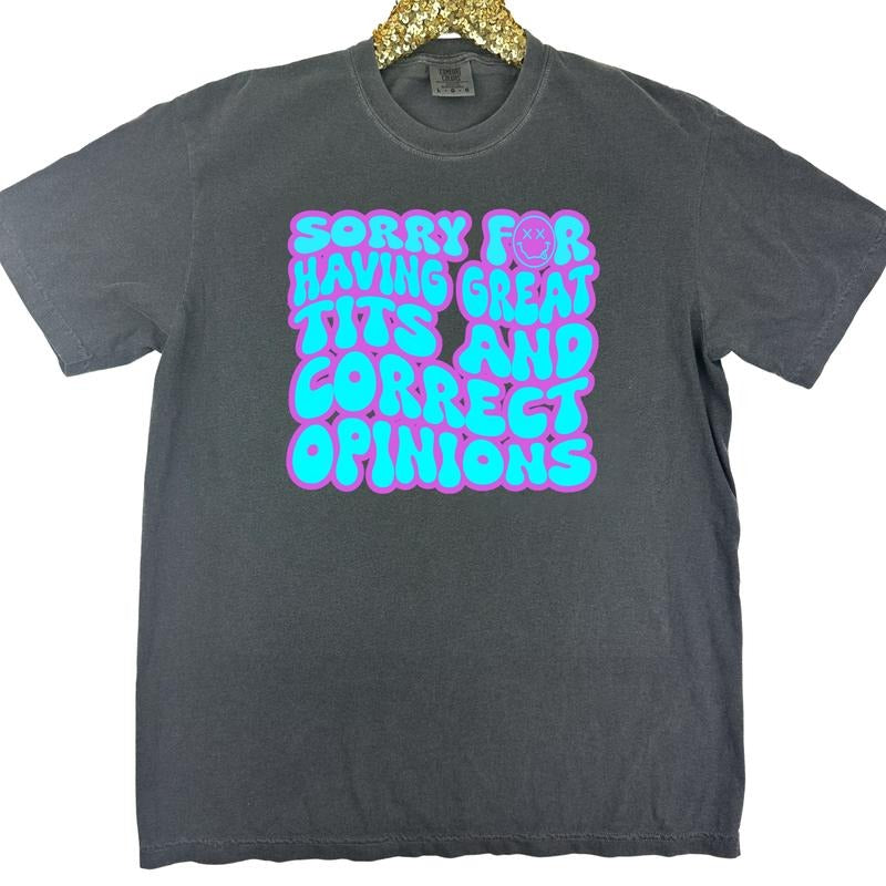 Sorry For Correct Opinions Comfort Colors T-Shirt 'NLB' Hoodie, Sweatshirt | HypeDripTees.com