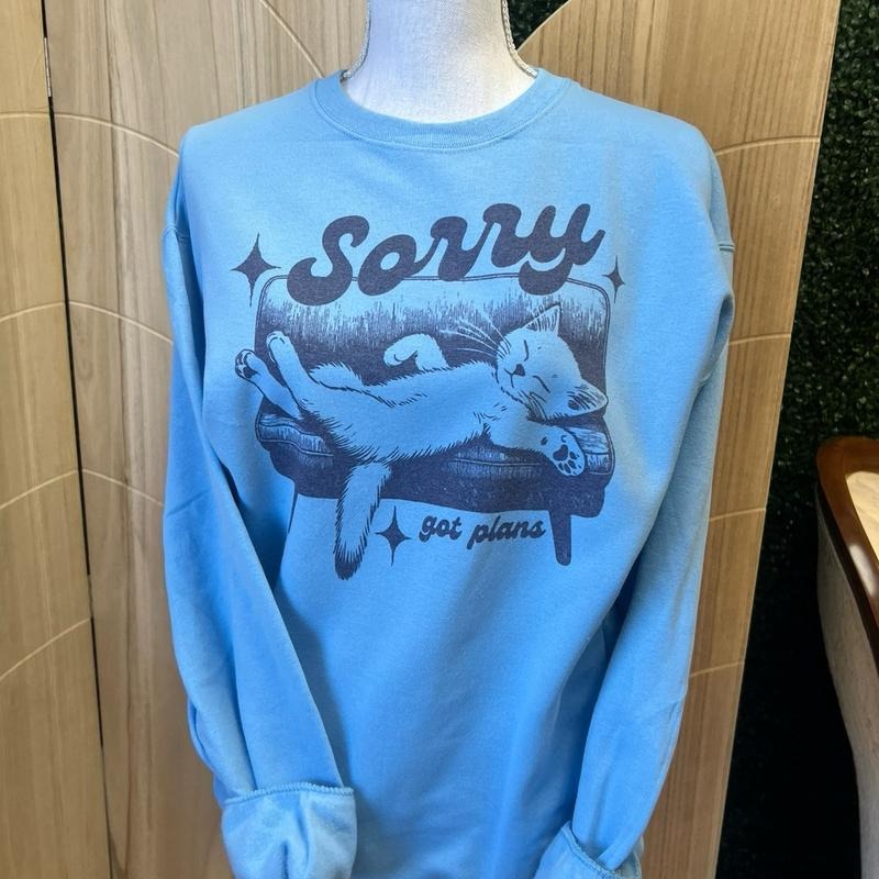 Sorry Got Plans Sweatshirt - Cat TShirt - Cat Sweatshirt - Funny Tee Hoodie | HypeDripTees.com