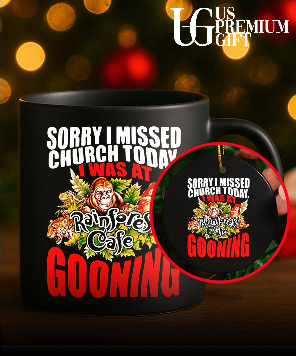 Sorry I missed church today. was at rainforest cafe gooning Rainforest Cafe shirt