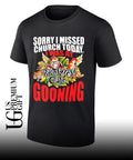 Sorry I missed church today. was at rainforest cafe gooning Rainforest Cafe shirt
