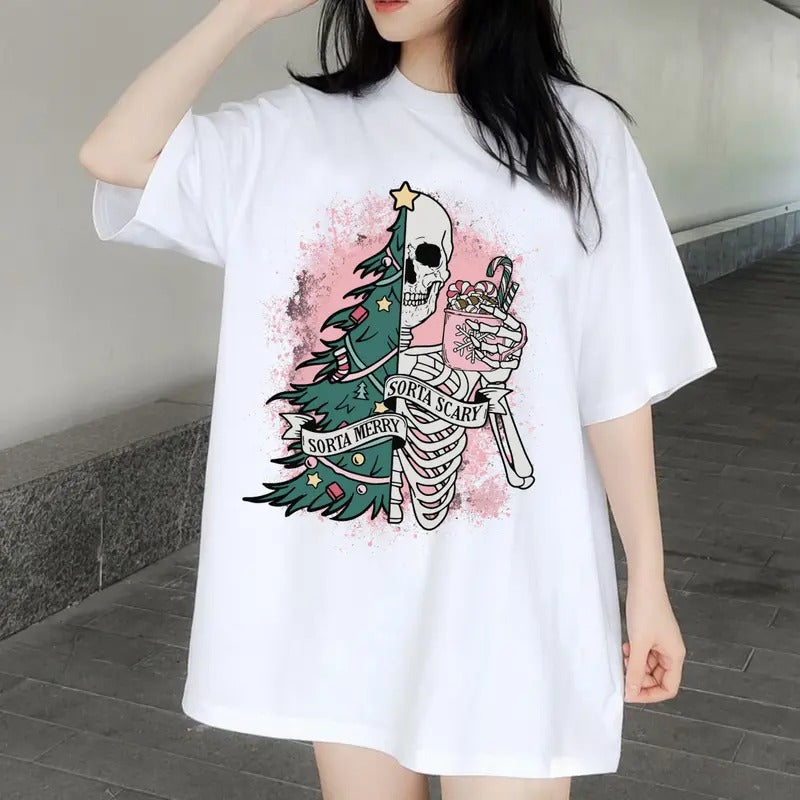 Sorta Merry Sorta Scary Funny Shirt - Christmas Unisex Style - Menswear, Top t shirt Hoodie, Sweatshirt | HypeDripTees.com