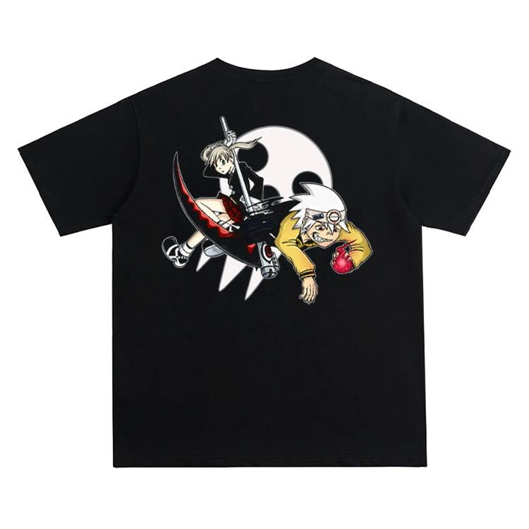 Soul Eater "Maka Albarn" Vintage Oversized Tee Anime T-shirt 100% Cotton Original Design Men's Top for Fans DTG Printing...