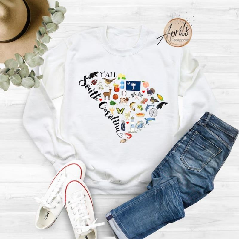 South Carolina Sweatshirt, South Carolina Hoodie, State Shirt Classic Fashion | HypeDripTees.com