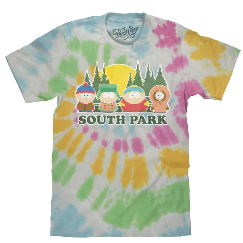 South Park Cartoon Cast Tie Dye T-Shirt - Yosemite Hoodie, Sweatshirt | HypeDripTees.com