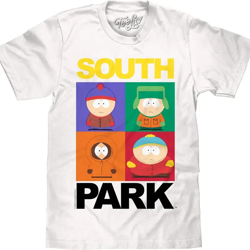 South Park Stan Kyle Kenny and Cartman T-Shirt - White graphic tee Hoodie, Sweatshirt | HypeDripTees.com