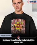 Southwest Texas State Eat Em Up Cats 1990s mascot shirt