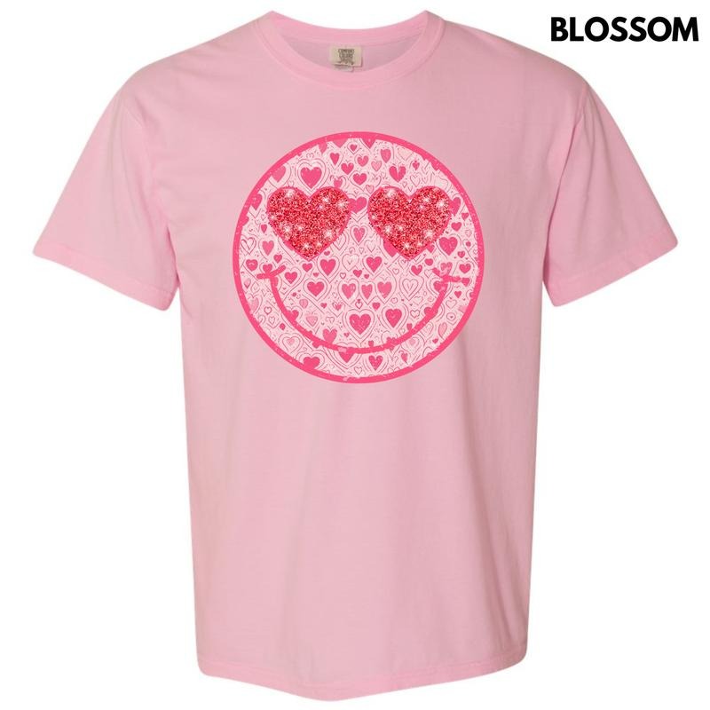 Sparkle Heart Happy Face Comfort Colors T-Shirt 'NLB' Hoodie, Sweatshirt | HypeDripTees.com