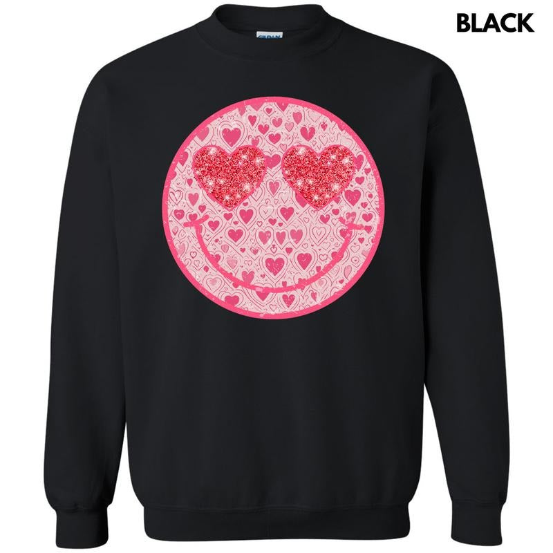 Sparkle Heart Happy Face Sweatshirt 'NLB' T-Shirts, Hoodie | HypeDripTees.com