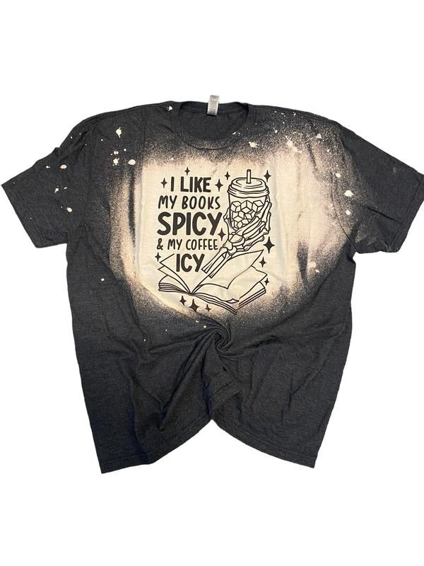 Spicy Book Icy Coffee Crew neck Shirt Hoodie, Sweatshirt | HypeDripTees.com