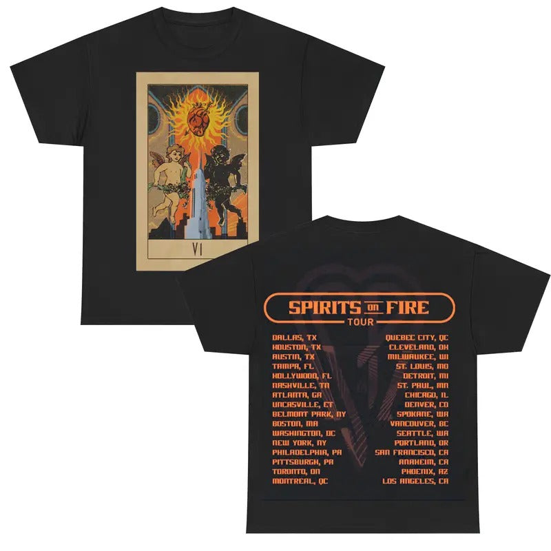 Spirits On Fire Tour Tee, Graphic Tour Shirt, Vintage Rock Style, Unisex Menswear Womenswear Top, Concert Apparel Hoodie,...
