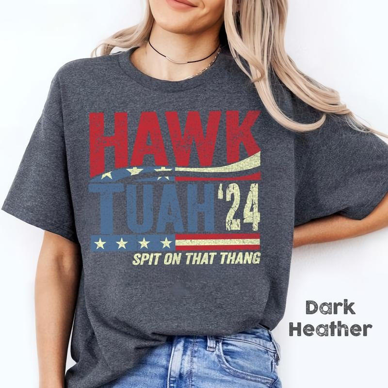 Spit on That Thang, H.wk Tuah T-Shirt, Funny Tee, Humor Tee, Hawk Tuah 24 T-Shirt Hoodie, Sweatshirt | HypeDripTees.com