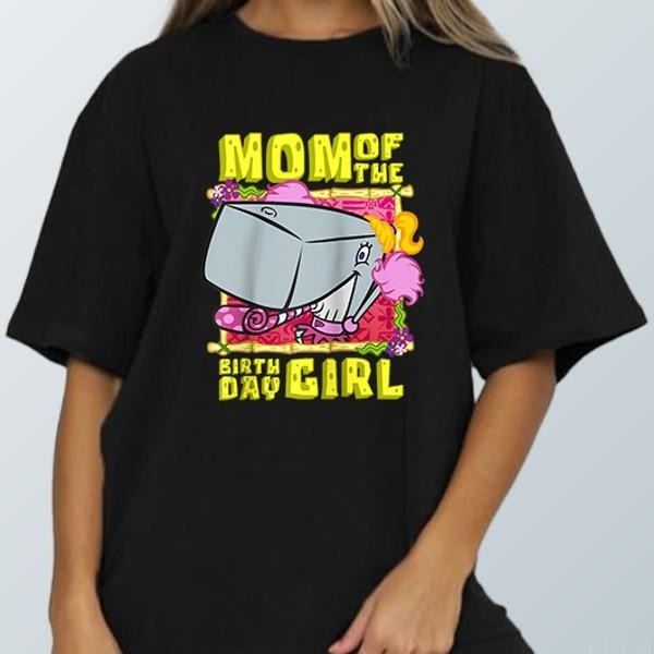 Spoo.nge.Boob Pearl Krabs Mom of the Birthday Girl Meme Tshirt Funny Shirt Unisex Graphic Cotton Tee Gift For Mother's...