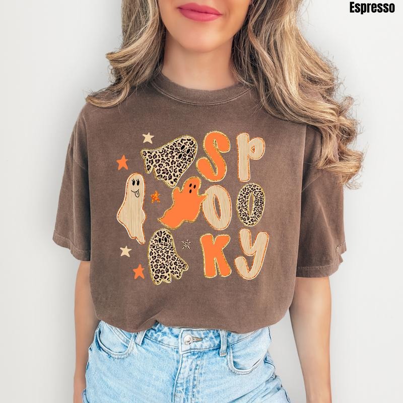 Spooky Cheetah Ghosts Comfort Colors T-Shirt 'NLB' Hoodie, Sweatshirt | HypeDripTees.com