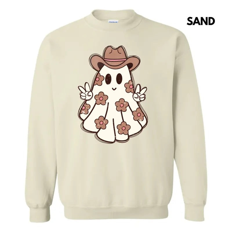 Spooky Cowgirl Ghost Sweatshirt 'NLB' T-Shirts, Hoodie | HypeDripTees.com