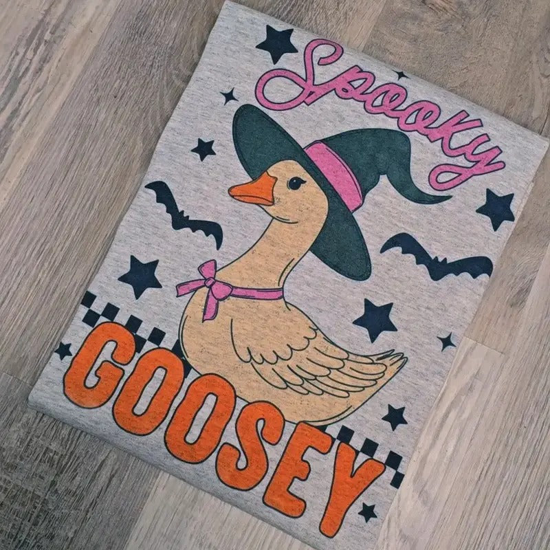 Spooky Goosey Graphic Tee or Sweatshirt Fit Loose Hoodie | HypeDripTees.com