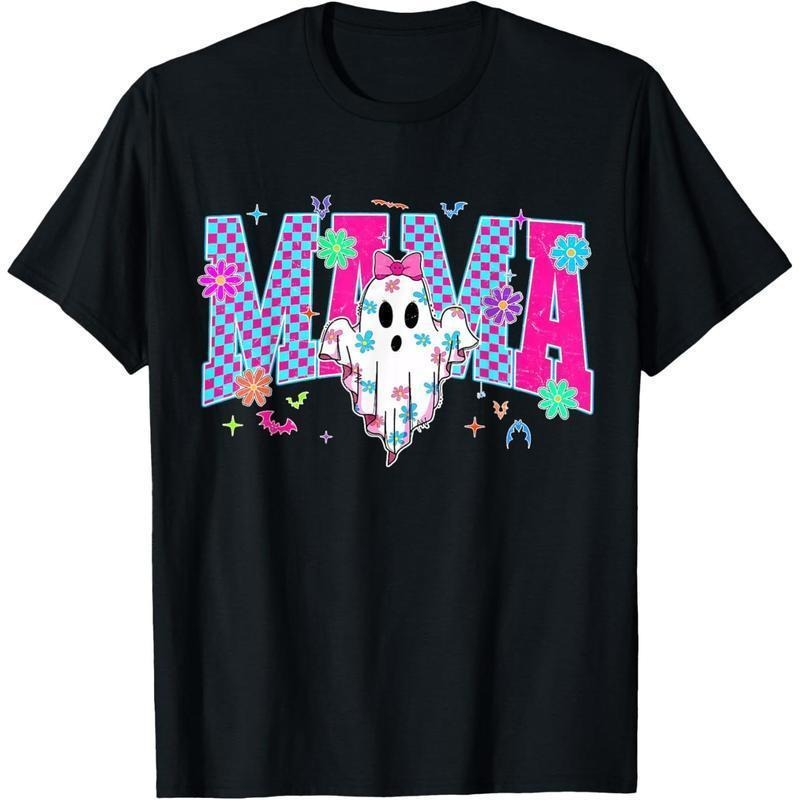Spooky Mama Halloween Cute Ghost Coquette Bow Trick Or Treat T-Shirt Tops Womenswear Hoodie, Sweatshirt | HypeDripTees.com
