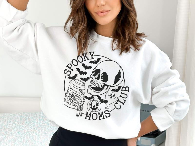 Spooky Mom's Club Sweatshirt T-Shirts, Hoodie | HypeDripTees.com
