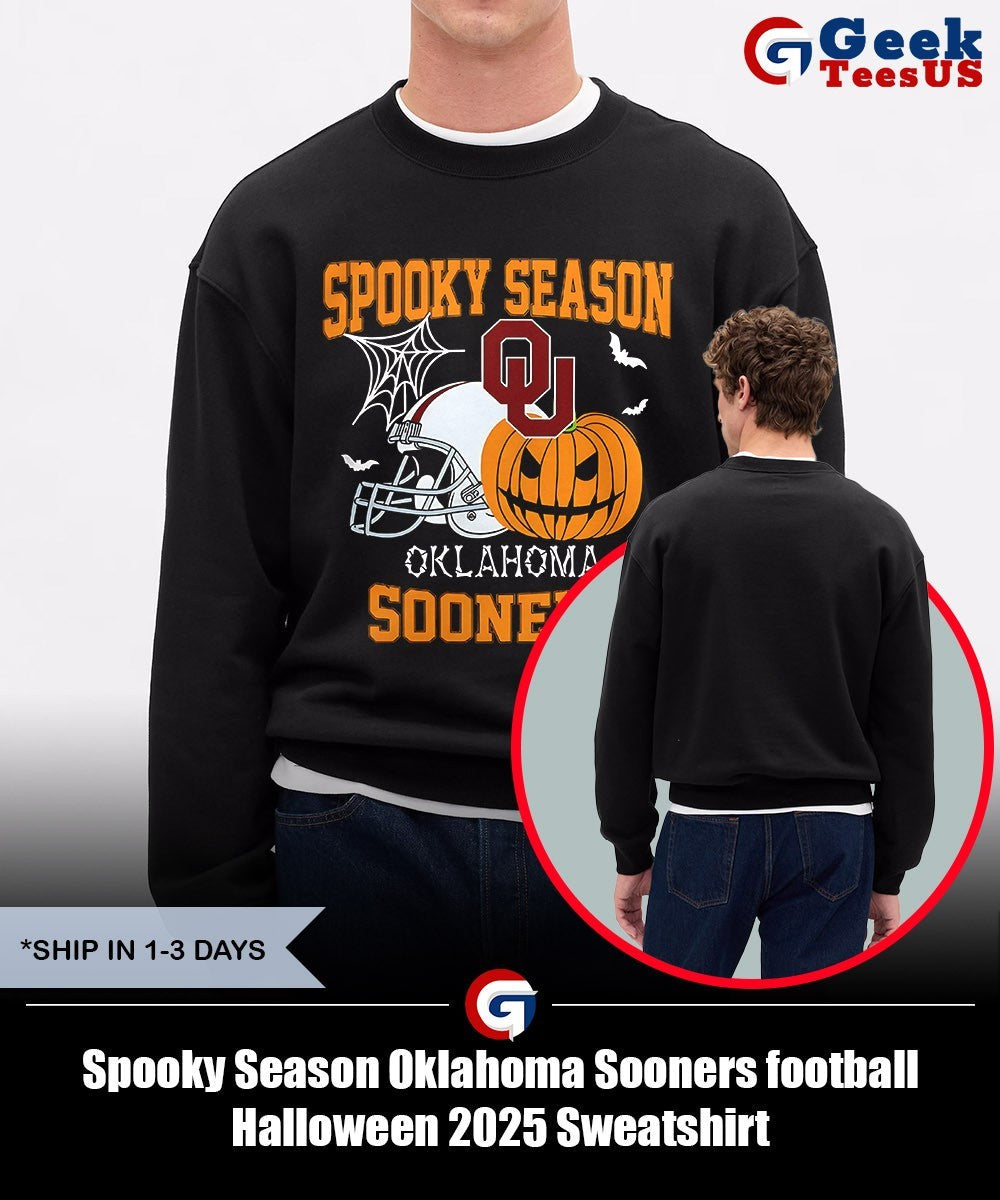 Spooky Season Oklahoma Sooners football Halloween 2025 shirt