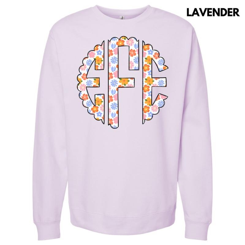 Spring Flowers Monogram Sweatshirt 'NLB' T-Shirts, Hoodie | HypeDripTees.com